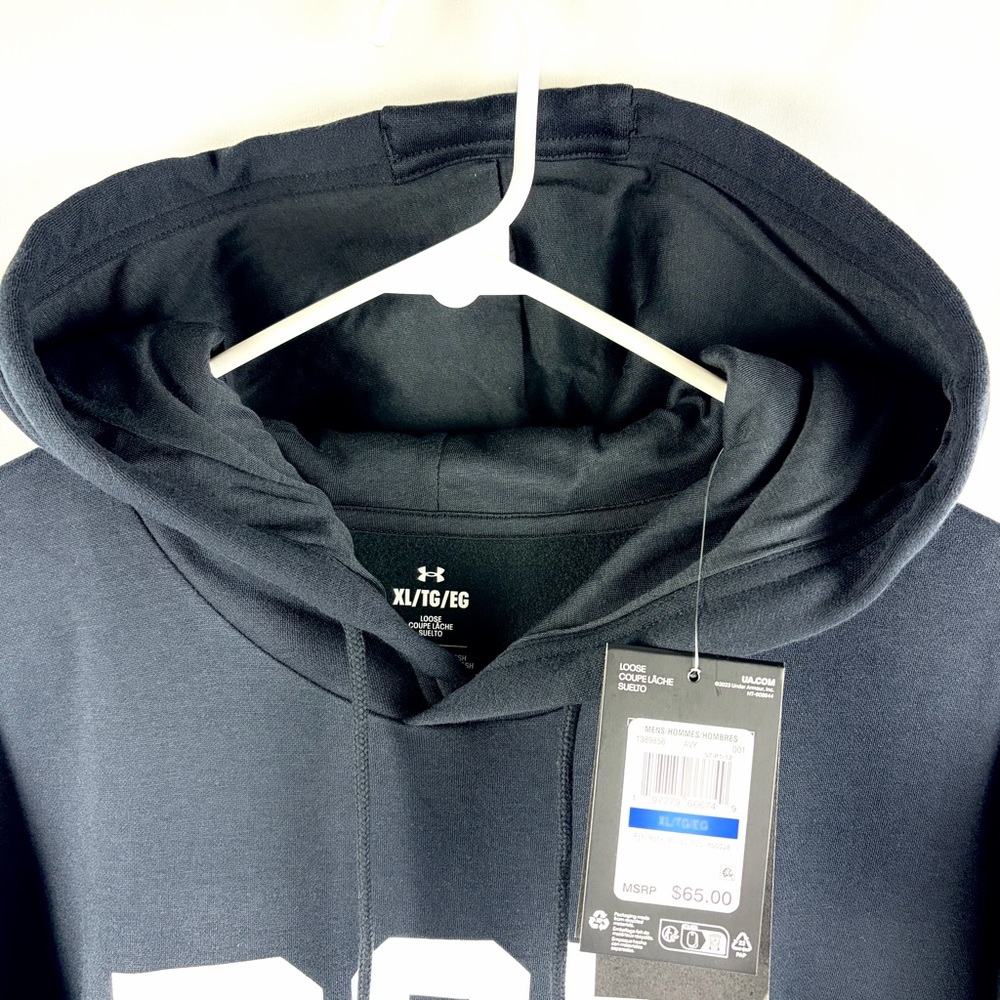 Under Armour Project Rock BSR Hoodie XL Black Loose Fit Gym Sweatshirt NWT - Picture 6 of 12